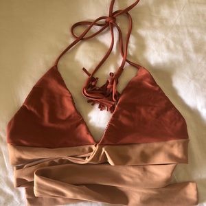 ACACIA SWIM Lennox Wrap Top in Li Hing Mui/Topless
